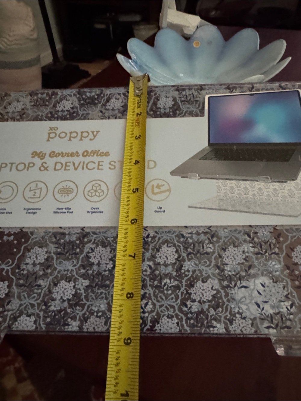 poppy My Corner Office Laptop & Device Stand - Clear Acrylic - Picture 5 of 7